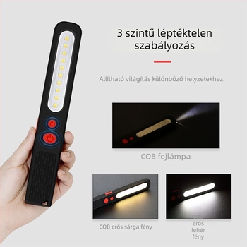 S501 COB LED Munkalámpa, 5W, 3.7V, 350 lm