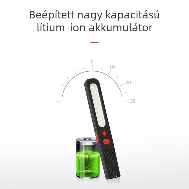 S501 COB LED Munkalámpa, 5W, 3.7V, 350 lm