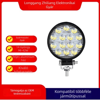 LED autómunka fénye, alumínium ház, 27W LED, 12–35V, 3520 lm, élettartam 50 000 óra