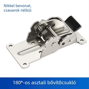Összecsukható önzáró csukló, 180°/90°/0°, hidegen hengerelt acél, sztancolás