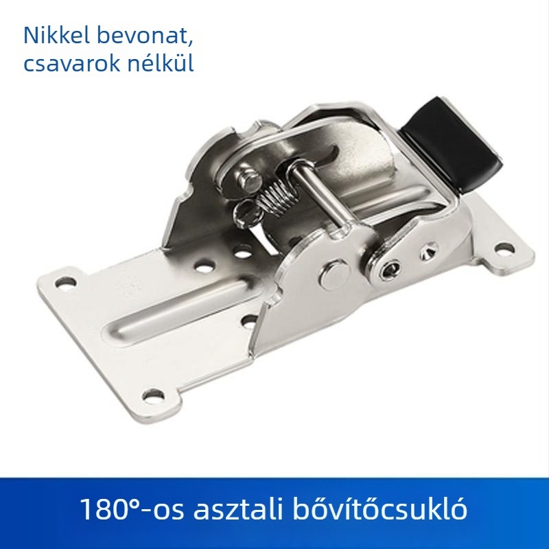 Összecsukható önzáró csukló, 180°/90°/0°, hidegen hengerelt acél, sztancolás