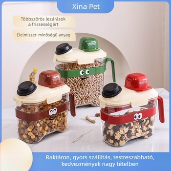 Harry PP zárható tárolóedény állateledelhez – nedvességálló, 2800–3600 ml