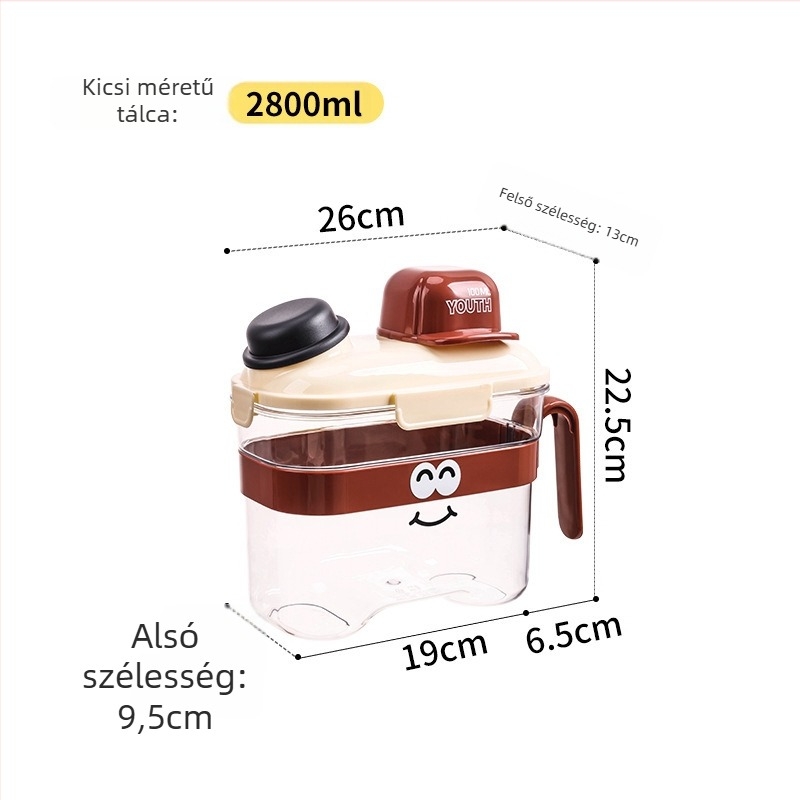 Harry PP zárható tárolóedény állateledelhez – nedvességálló, 2800–3600 ml