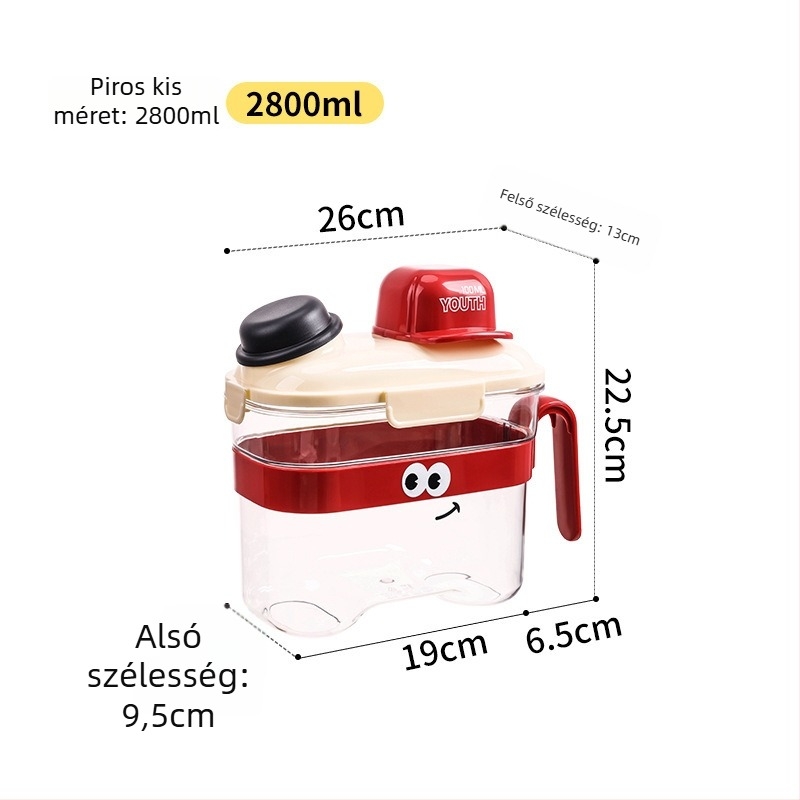 Harry PP zárható tárolóedény állateledelhez – nedvességálló, 2800–3600 ml