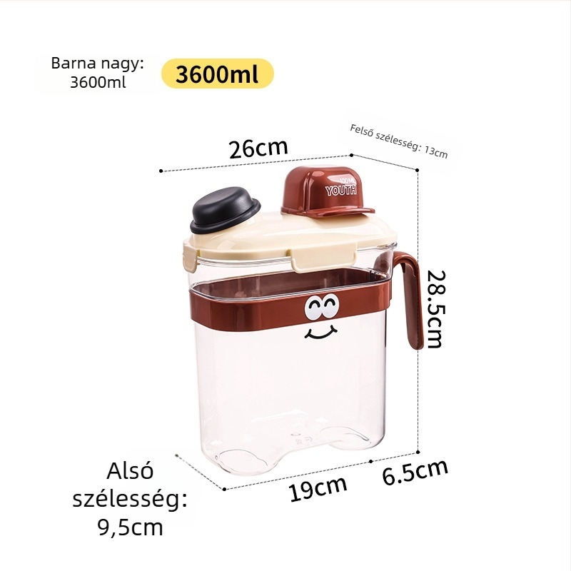 Harry PP zárható tárolóedény állateledelhez – nedvességálló, 2800–3600 ml