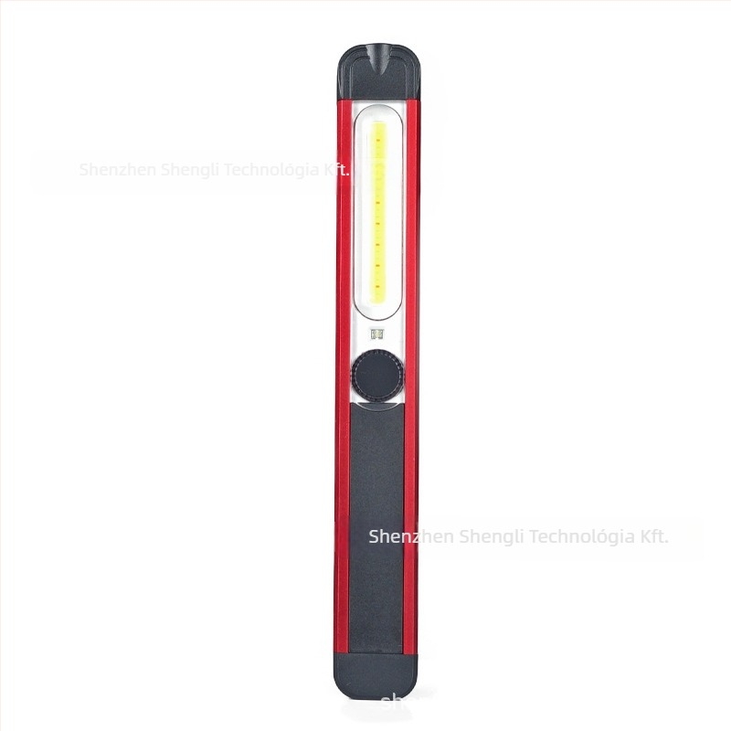 USB-töltéses COB LED munkalámpa mágneses tartóval, LED+COB fényforrás, 5W, 800 mAh akkumulátor, 100–200 m hatótáv