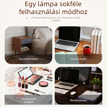 Csipeszes LED asztali lámpa szemvédővel, hosszú hajlékony kar, összecsukható, kollégiumi ágy melletti olvasáshoz és tanuláshoz — CRI 80–89; AA szintű megvilágítás; árnyékoló műanyag; kapcsoló gombos; hálózati tápegység.