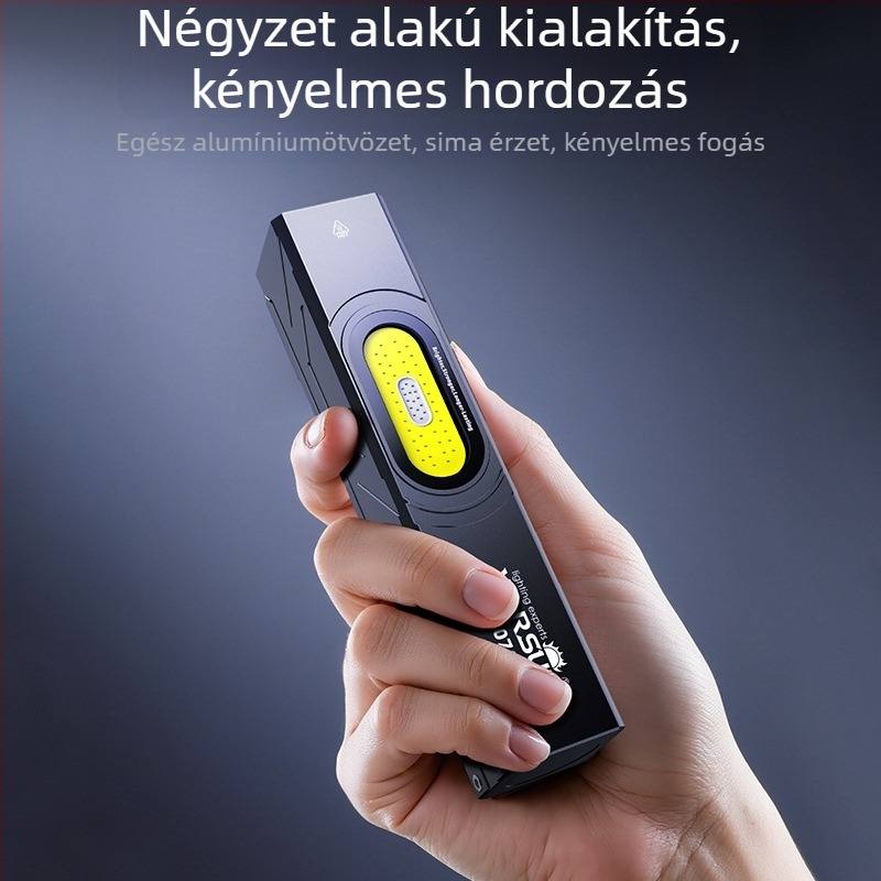 Volson SQ07 Multifunkcionális LED zseblámpa, alumíniumötvözet ház, újratölthető, mágneses, vészhelyzeti munkalámpa