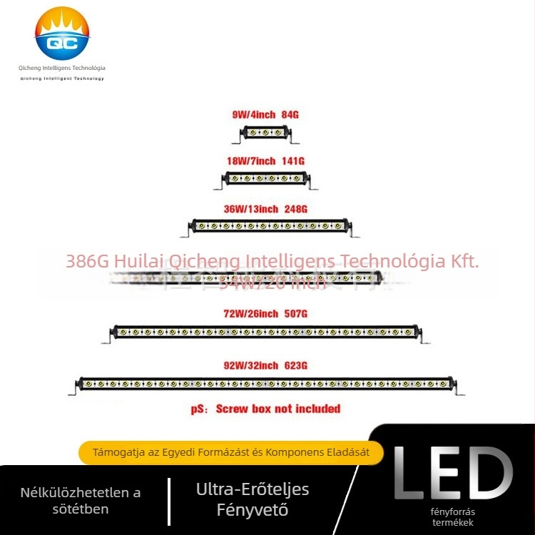 LED motorkerékpár világítás - csík LED 24W, 50V, 6000K, 6000 lm, 30 000 óra