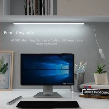LED asztali lámpa szemvédő funkcióval, USB tápegység, feszültség ≤ 36V, CRI ≤ 70, megvilágítás Nemzeti Osztály A