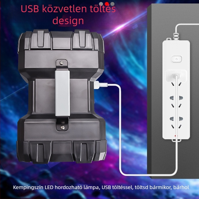 P70 kettős fejű LED zseblámpa – multifunkcionális, újratölthető, 5000mAh, 35W, kézi tekeréses töltés, hatótáv >500 m