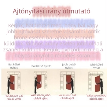 Vasból készült H-alakú ajtópánt, zászló alakú, vastagodott tengely, levehető