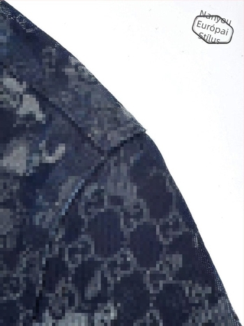 All-over virágos jacquard farmerdzseki - uniszex, álló gallér, cipzár, normál hossz, vízálló és nedvesség-elvezető