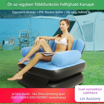 Felfújható ágy – öt az egyben kültéri kanapé-ágy, felület: kompozit anyag, kézi felfújás, külső pumpa