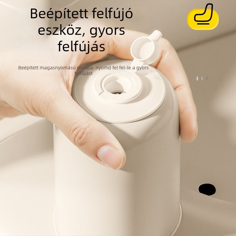 Hordozható felfújható baba fürdőszék, összehajtható kialakítással, 0–3 éveseknek