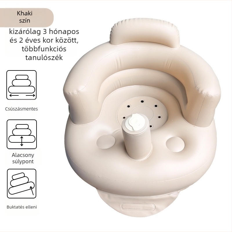 Hordozható felfújható baba fürdőszék, összehajtható kialakítással, 0–3 éveseknek