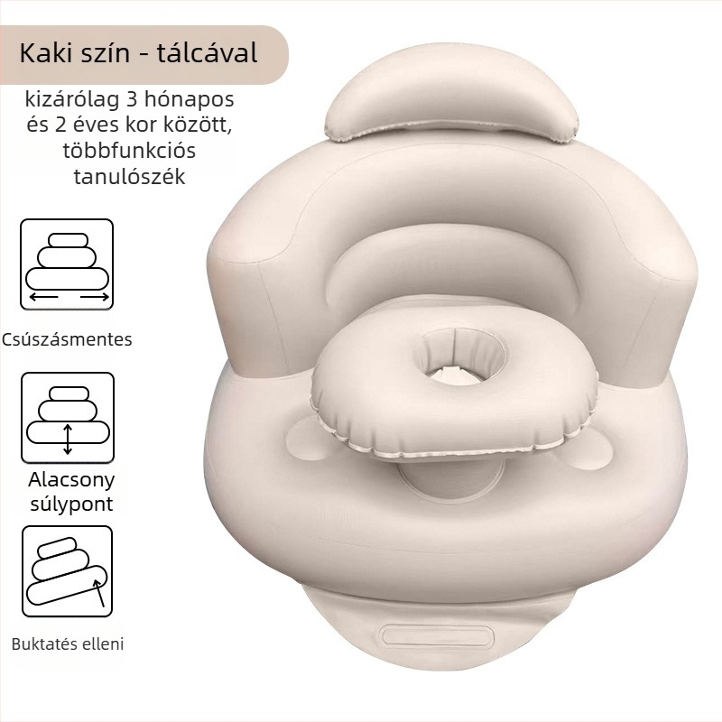 Hordozható felfújható baba fürdőszék, összehajtható kialakítással, 0–3 éveseknek