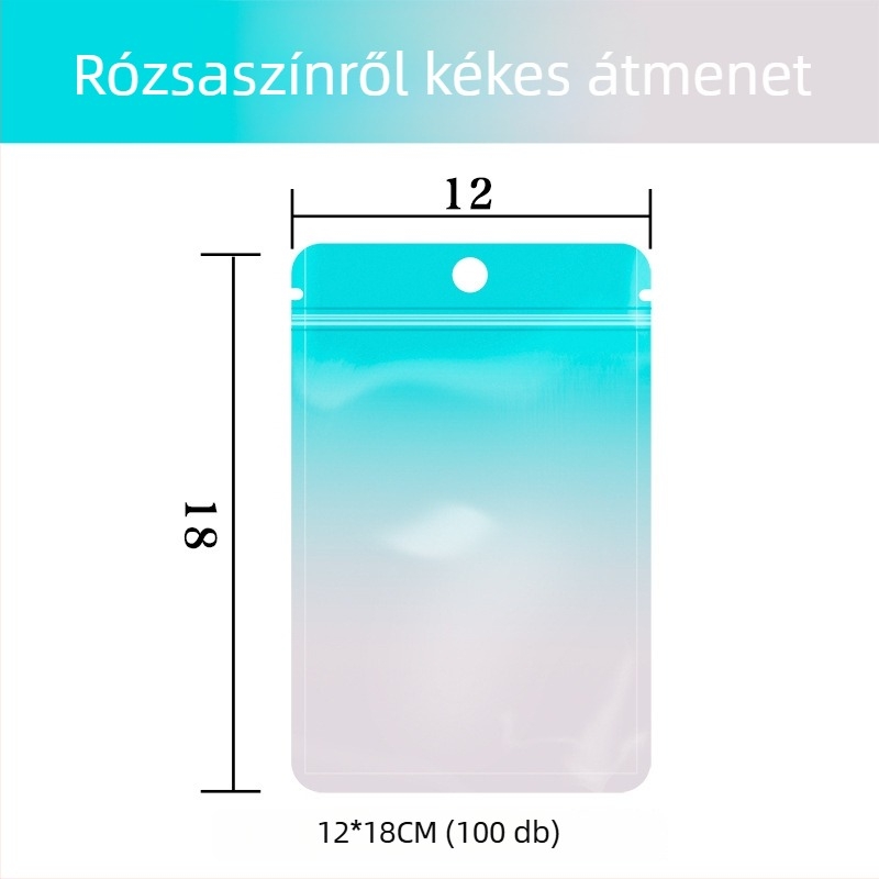 Önzáró blind táska alumíniumozott PET-kompozitból, ZIP típusú csomagolás, testreszabható mini meglepetésekhez, zárási hossz 10–30 cm