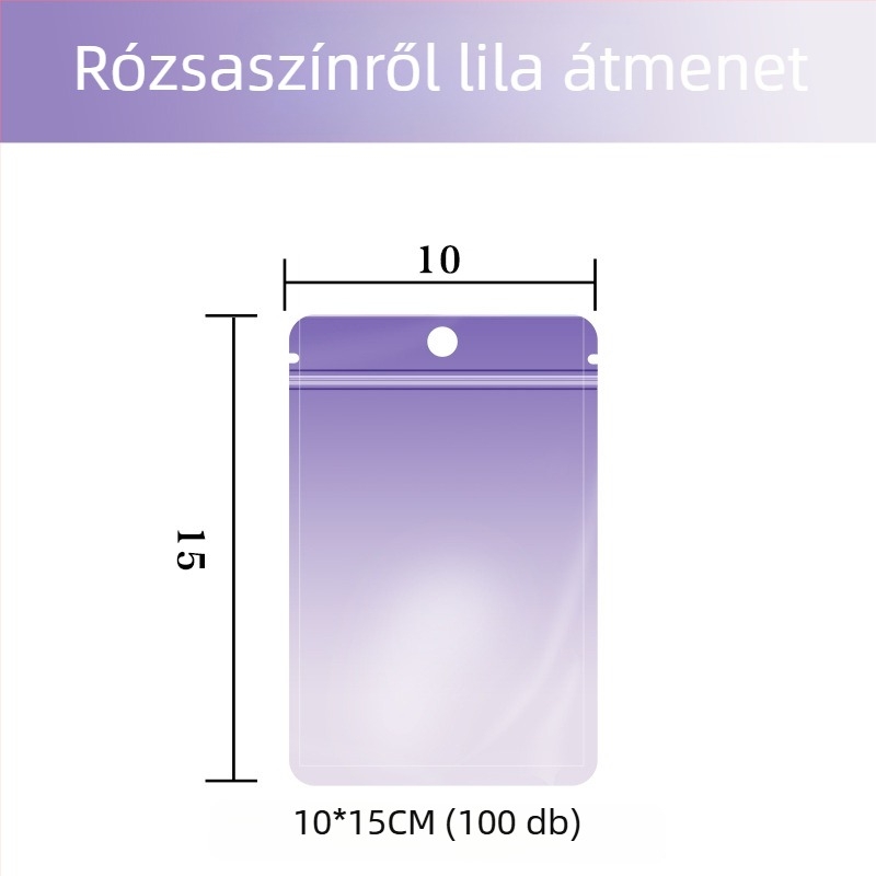 Önzáró blind táska alumíniumozott PET-kompozitból, ZIP típusú csomagolás, testreszabható mini meglepetésekhez, zárási hossz 10–30 cm