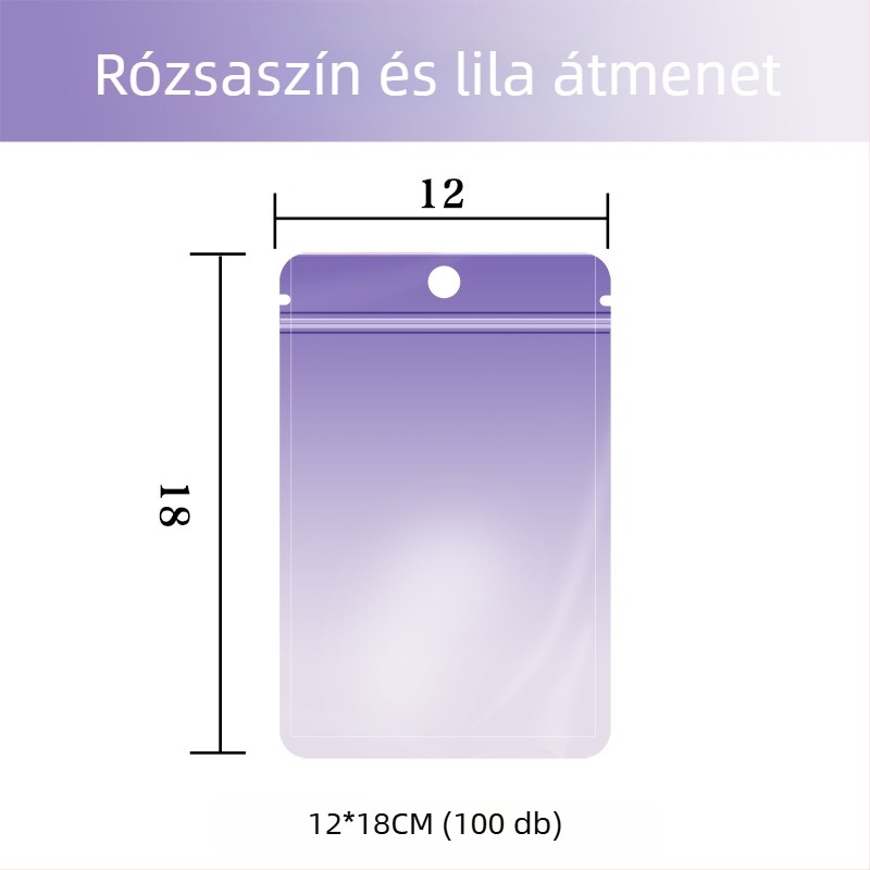 Önzáró blind táska alumíniumozott PET-kompozitból, ZIP típusú csomagolás, testreszabható mini meglepetésekhez, zárási hossz 10–30 cm