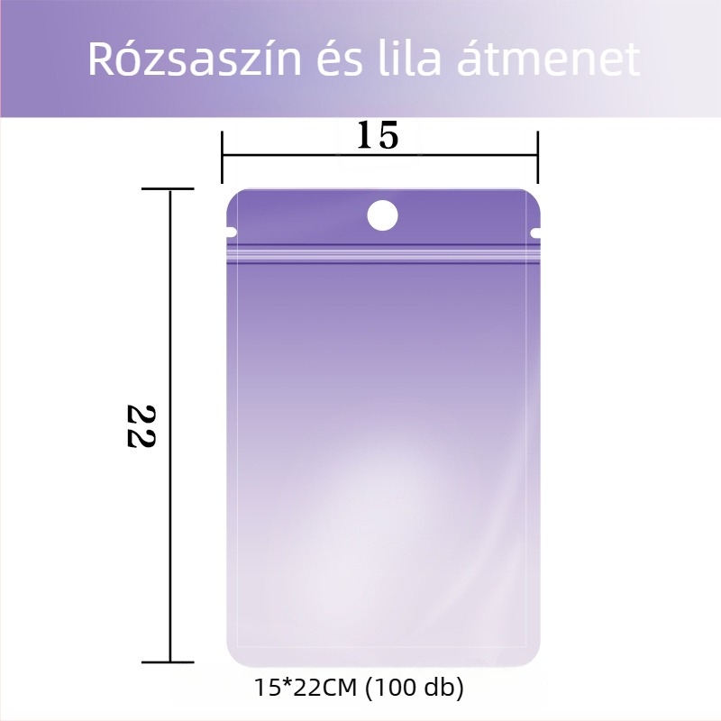 Önzáró blind táska alumíniumozott PET-kompozitból, ZIP típusú csomagolás, testreszabható mini meglepetésekhez, zárási hossz 10–30 cm