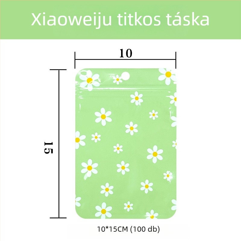 Önzáró blind táska alumíniumozott PET-kompozitból, ZIP típusú csomagolás, testreszabható mini meglepetésekhez, zárási hossz 10–30 cm