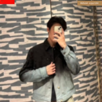 Dzseki lazán szabott, pamut anyagból, reveres gallér, hosszú ujjú, egyszerű gombos záródás