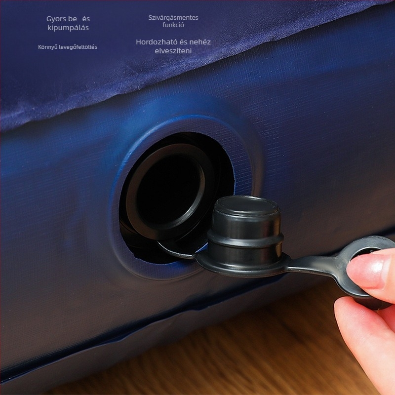 Kültéri felfújható ágy kettős légkészlettel, vastag, hordozható kempinghez; flocking felület; súly 3 kg; teherbírás 180 kg; eredet Shaoxing, Zhejiang