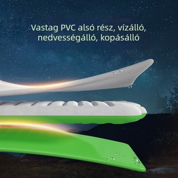 Kempingező felfújható ágy — Circle Odd, 1,6 kg, teherbírás 200 kg, flockos felület