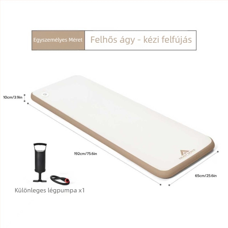 Enjoy space Kültéri kempingező légágy – 10 cm PVC brushed felfújható matrac, alvófelület kompozit anyagú, terhelhetőség 1000 kg