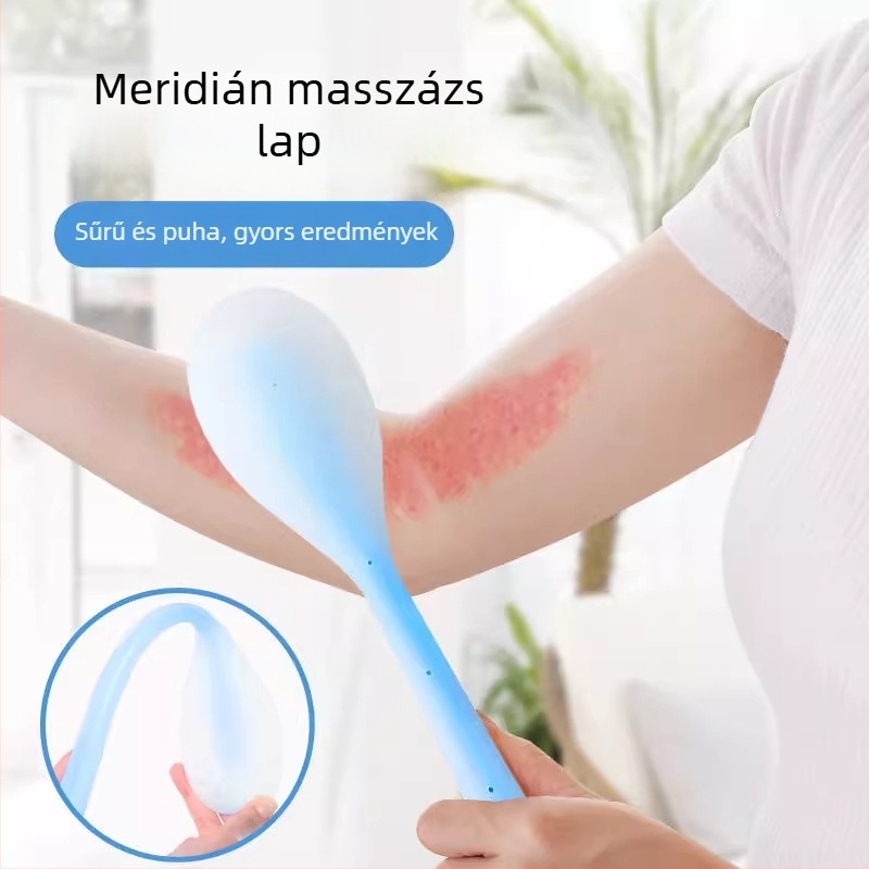 Szilikon meridián masszázs deszka és masszázs bot gömbfejjel, váll- és nyakmasszázsra, hát- és lábmasszázsra — kézi működés, 1. fokozat