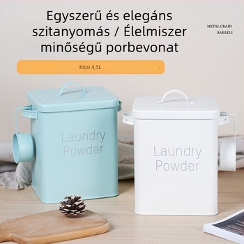 Fém gabonatároló tartály zárható, nedvességálló, élelmiszer-minőségű, rizs, liszt és kutya–macskatáp tárolására, 5–6 L kapacitás