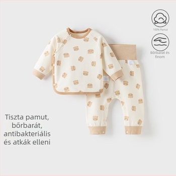 Két darabos baba alsónemű készlet, 100% pamut, magas derekú, uniszex, tavasz–ősz