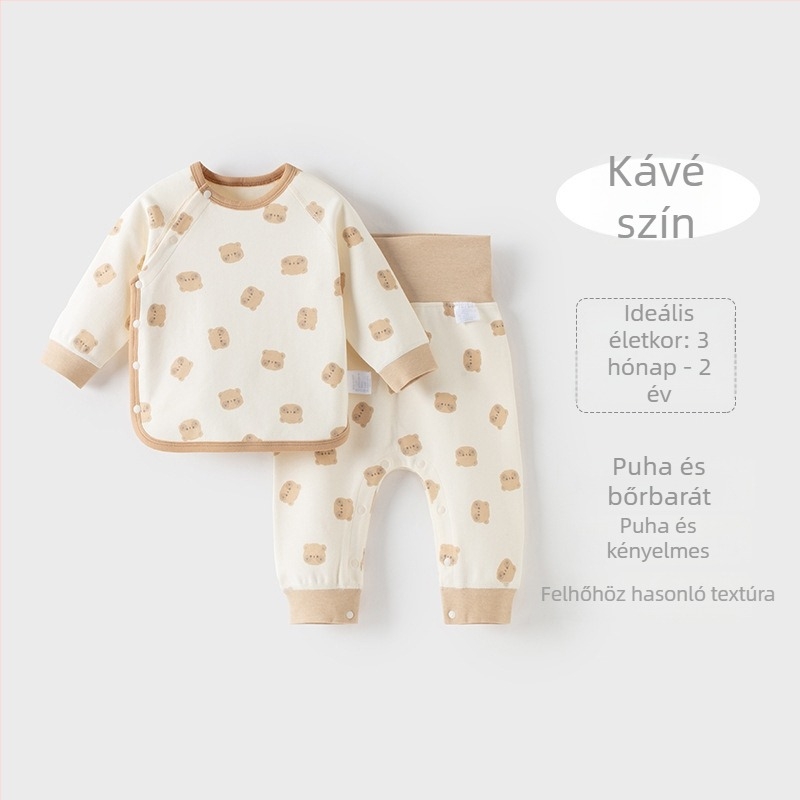 Két darabos baba alsónemű készlet, 100% pamut, magas derekú, uniszex, tavasz–ősz