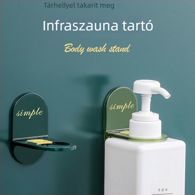 Fürdőszobai tároló polc zuhanyzseléhez, samponhoz és kézfertőtlenítőhöz — Friendly márka, Regular Fit modell, HQ kód, 1 réteg, modern minimalist design.