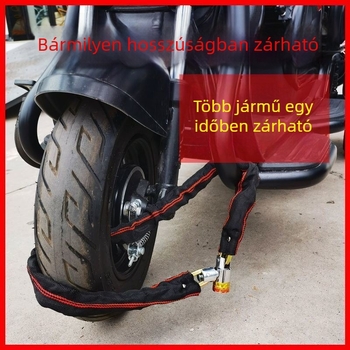 Lu ying rozsdamentes acéllánc zár kerékpárokhoz, triciklikhez, elektromos kerékpárokhoz és motorkerékpárokhoz kulccsal