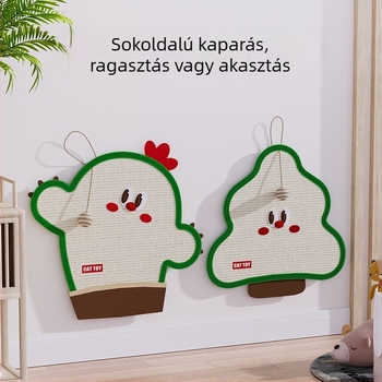 Falihoz rögzíthető sizál macska karcolási matrac — bútorvédő, kopásálló, szálak nem hullanak