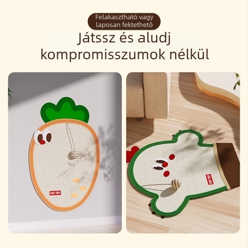 Falihoz rögzíthető sizál macska karcolási matrac — bútorvédő, kopásálló, szálak nem hullanak
