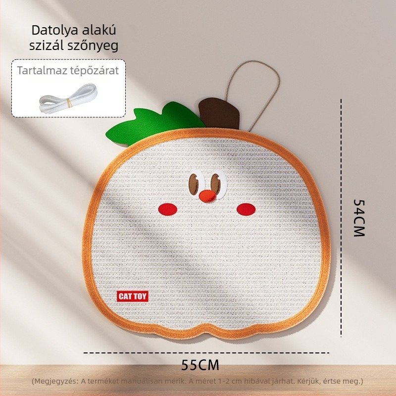 Falihoz rögzíthető sizál macska karcolási matrac — bútorvédő, kopásálló, szálak nem hullanak