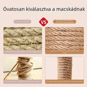 Macska DIY Dörzsölő oszlop hemp kötéllel – Seven Oh, egyszerű stílus