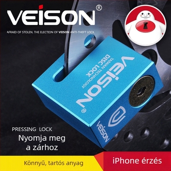 DX4 tárcsás zár – motorkerékpárok és kerékpárok számára, magas minőségű ötvözet, súly 200 g