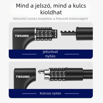 Kerékpár anti-lopás zár jelszóval, hordozható hegyi kerékpárhoz, márka Captain Tas