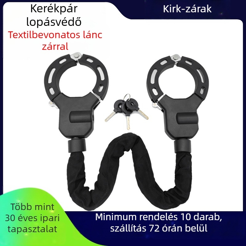 Kirk Kkhl002 Súlyos anti-lopás-zártest többirányú forgó mechanizmussal, ötvözet acél silikonk bevonattal, kerékpárok, elektromos kerékpárok és elektromos rollerek számára