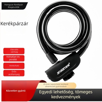 Hongyue 588 kerékpárzár - fém kábelzár jelszóval, hordozható hegyi és elektromos kerékpárokhoz