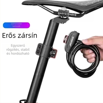 Hongyue 588 kerékpárzár - fém kábelzár jelszóval, hordozható hegyi és elektromos kerékpárokhoz