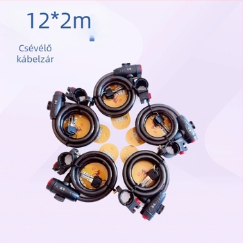 Bluebird D188 Fém kábeles zár kerékpárokhoz, elektromos kerékpárokhoz, mountain bike-hoz és motorkerékpárokhoz — kb. 275 g
