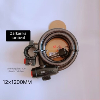 Bluebird D188 Fém kábeles zár kerékpárokhoz, elektromos kerékpárokhoz, mountain bike-hoz és motorkerékpárokhoz — kb. 275 g