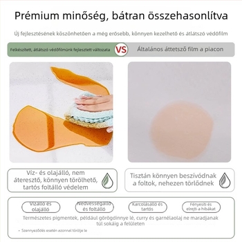 Macska karmolások elleni kanapé védőfólia — átlátszó PVC, rajzfilmszerű stílus