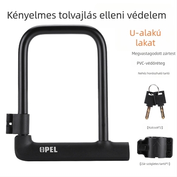 OPEL U-alakú kerékpárzár, metal, vízálló, testreszabható
