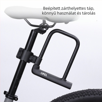 OPEL U-alakú kerékpárzár, metal, vízálló, testreszabható